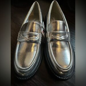 ZARA Women’s Silver Loafers